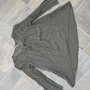 Mudd Green Lace Blouse